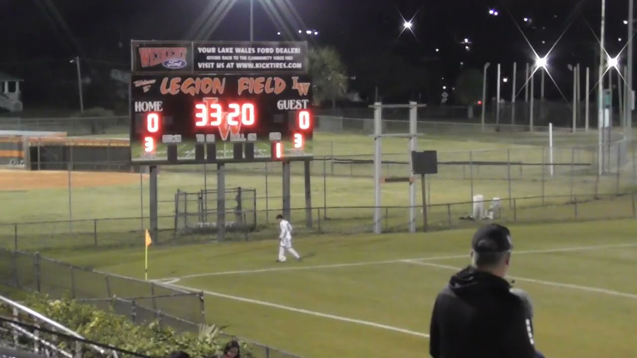 Lake Wales Varsity Boys Soccer (Black) vs Mulberry (White) 3-0 District Semi finals 20250127
