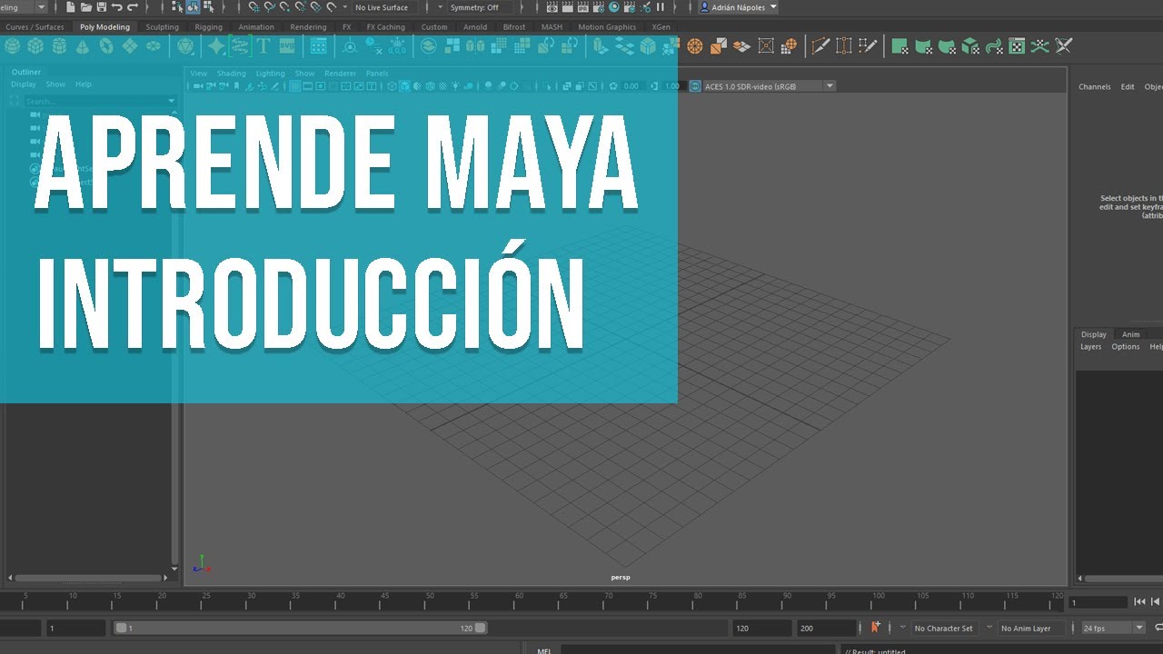 Aprende Autodesk Maya - Introducción | Interface