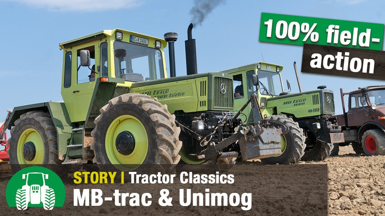 MB-trac & Unimog – 5 stars on an arable farm (Classic Mercedes-Benz tractors in 4K)