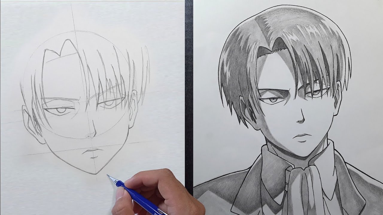Как рисовать ЛЕВИ АККЕРМАНА (Shingeki no Kyojin) - Cara Gambar Anime