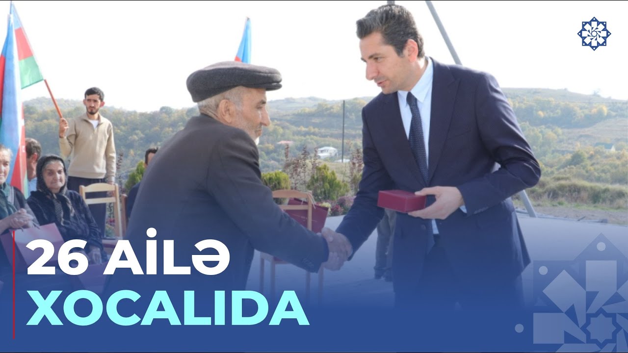Xocalının Seyidbəyli və Daşbulaq kəndlərində 26 ailəyə evlərinin açarları təqdim olunub