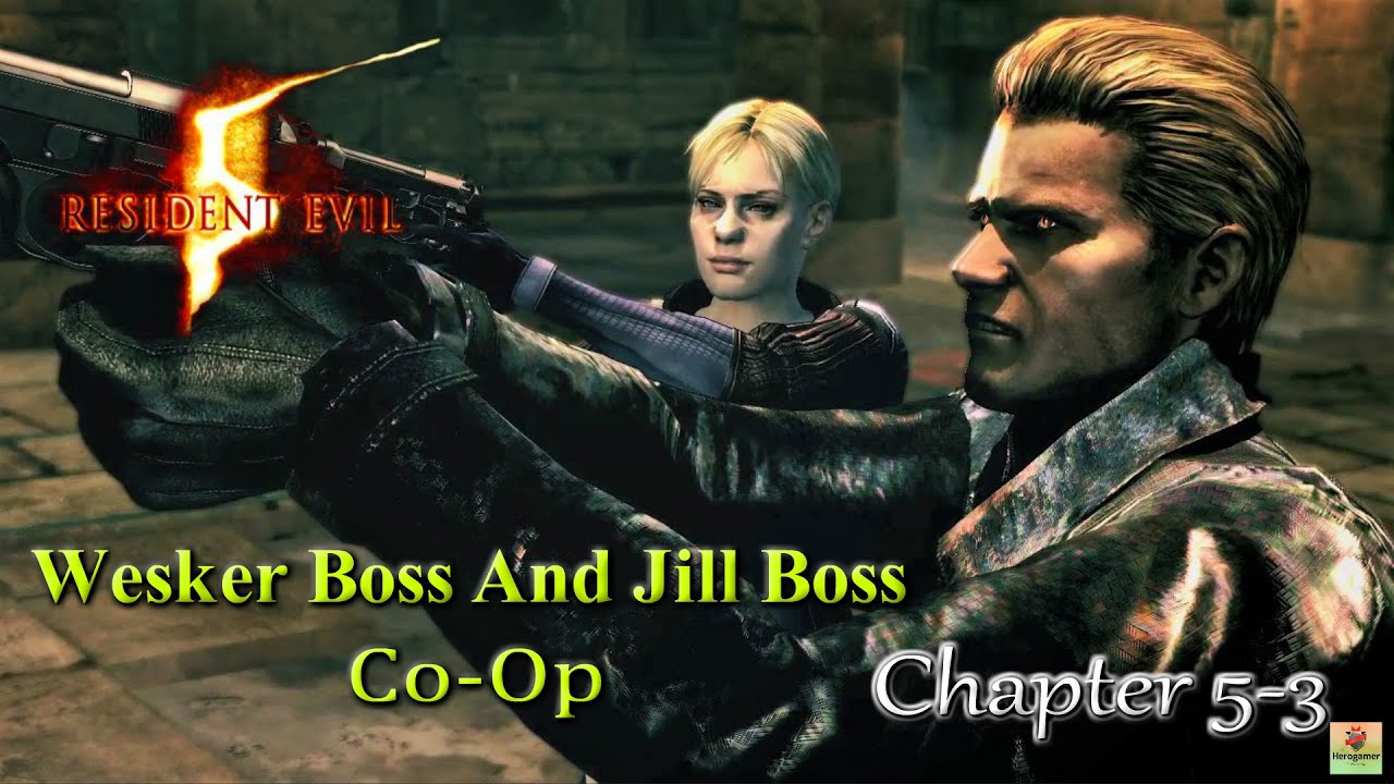 Re5 Nightmare Mod Walkthrough with Wesker Boss and Jill Boss Mod (Co-Op) Part 13 