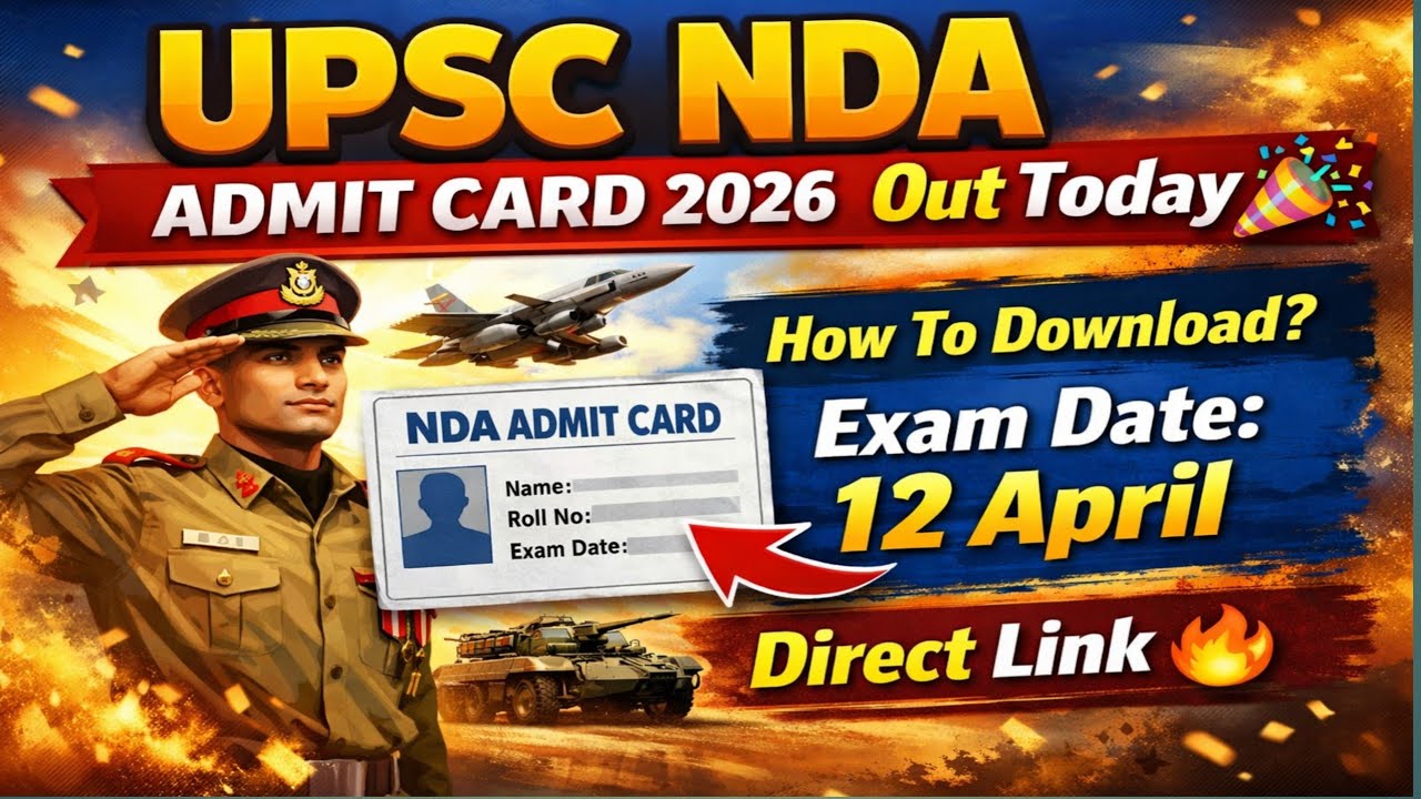 UPSC NDA Admit Card 2026 Kaise Download Kare | How To Download NDA Admit Card 2026 || NDA Admit Card