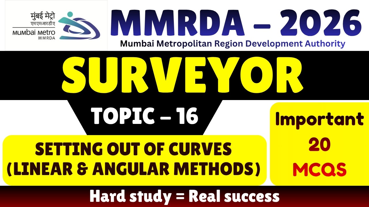 Setting Out of Curves MCQS | MMRDA 2026 Surveyor | MMRDA 2026 Surveyor PDF Notes | MMRDA Surveyor