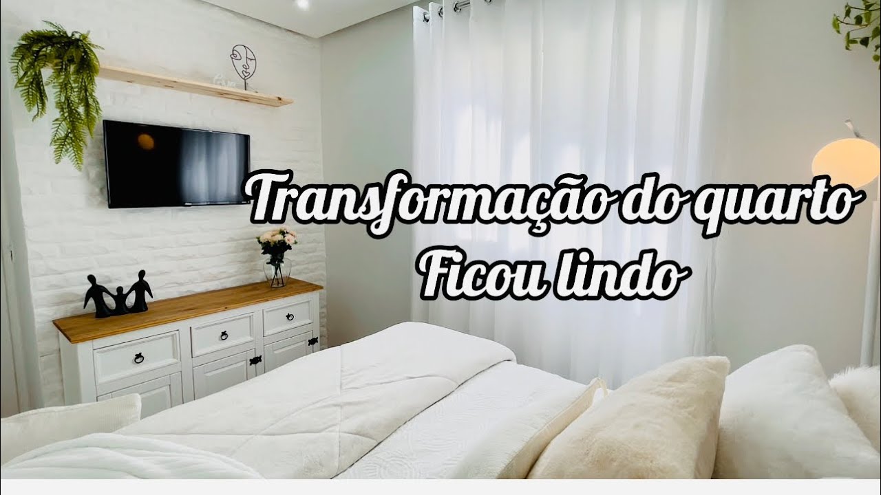 Transformação do quarto/ ficou lindo/ fiz tudo com diy 🥰