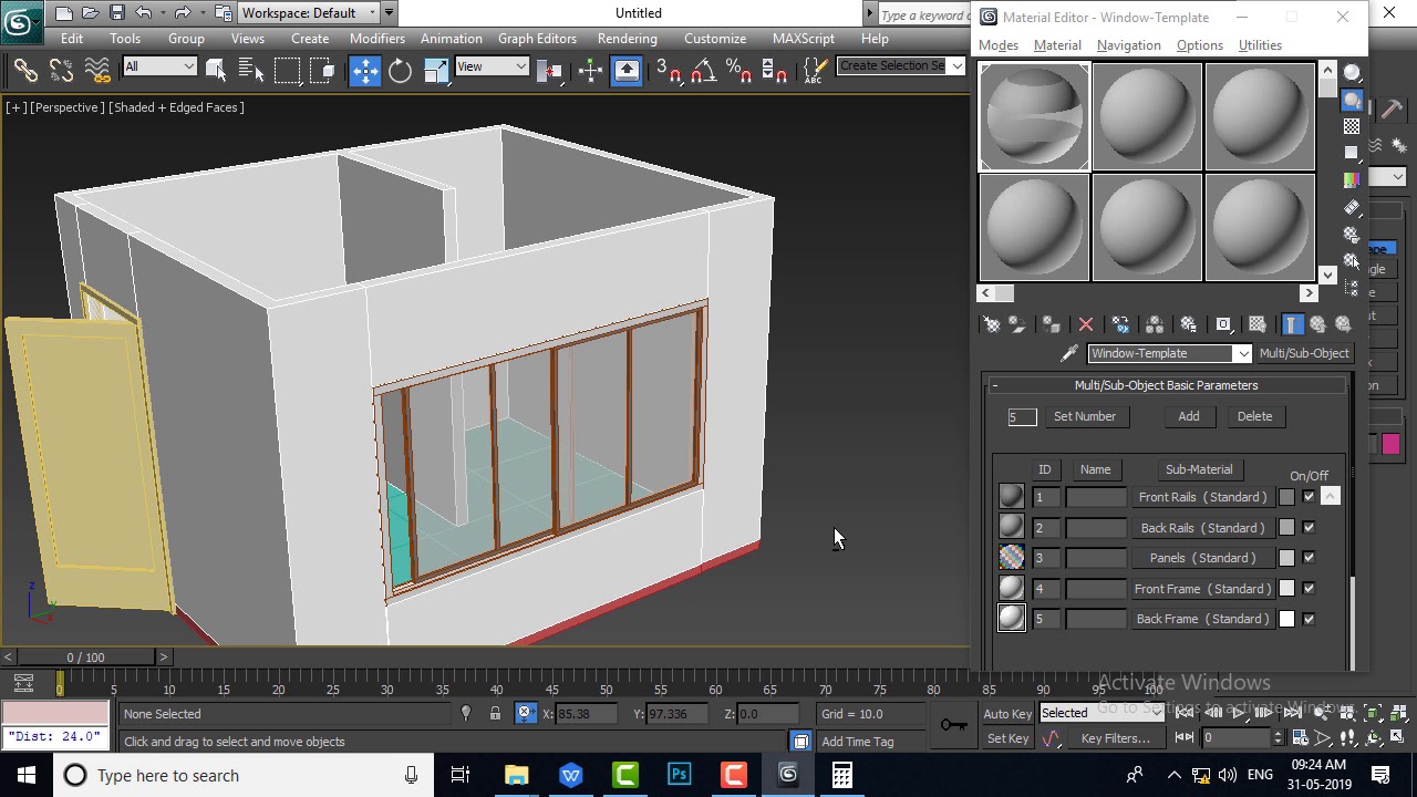 how to create floor plan in 3ds max : Part - 2