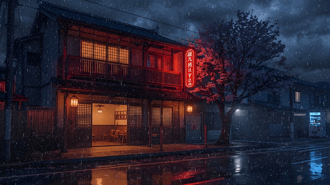 Peaceful Rain in Tokyo at Night 🌧️ Relaxing Lofi Rain Sounds for Sleeping