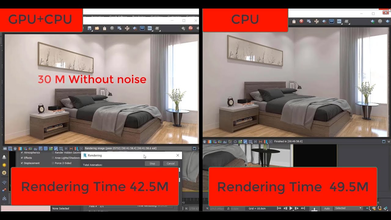 V-Ray rendering- GPU vs. CPU