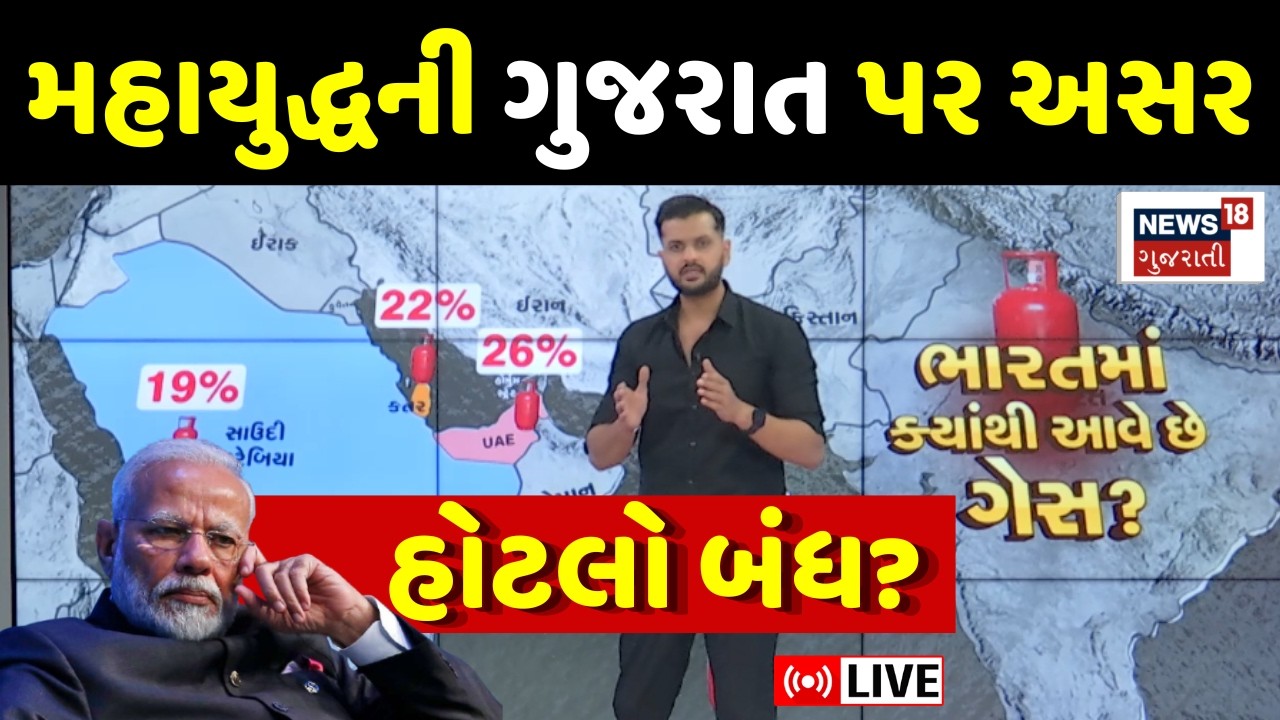 Gujarat War Impact LIVE | મહાયુદ્ધની ગુજરાત પર અસર, હોટલો બંધ થશે? | Iran Israel | Gas Supply | N18G