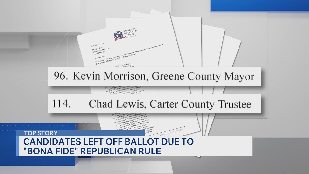 Tennessee republican party releases 'non-bona fide' list
