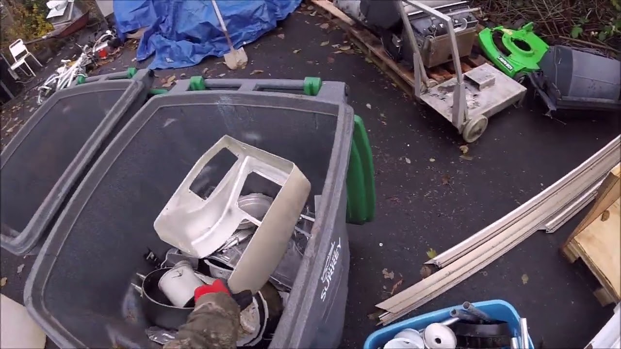 Working in My Scrap Yard Sorting Metals