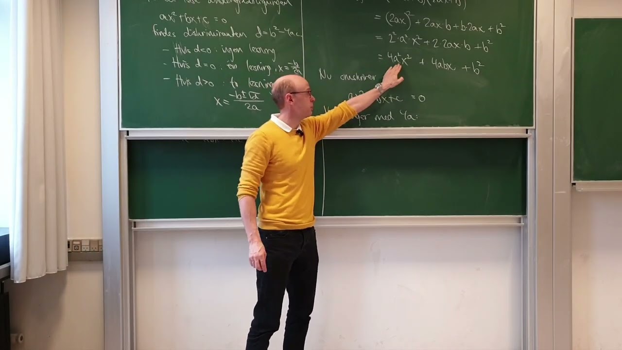 Løsning af andengradsligning - bevis