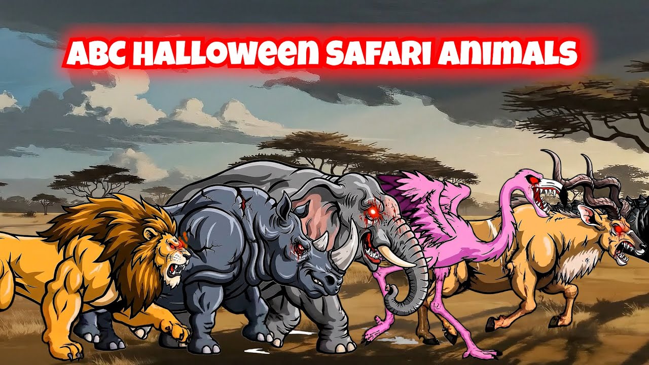 ABC Halloween Safari Animal Sounds Song | Nursery rhymes | LittleKidsTV