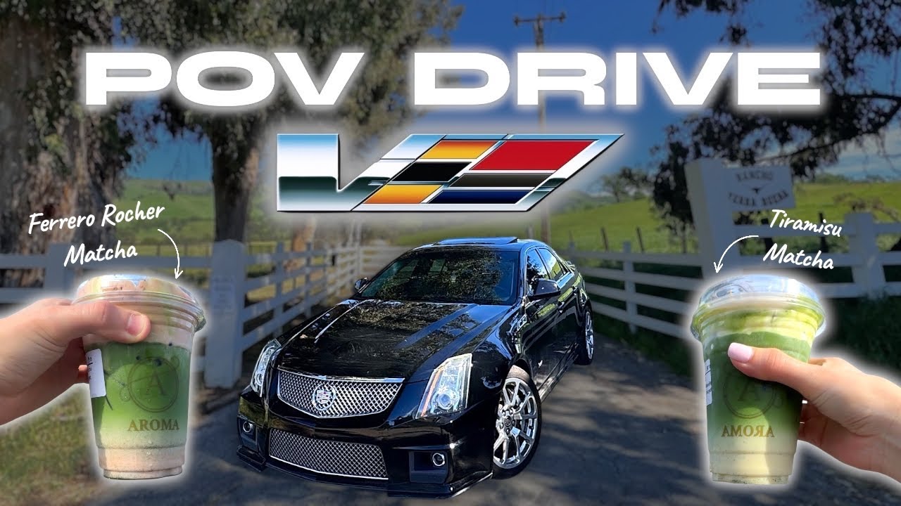 Rushing in a 600HP CTS-V to Try Dubai Chocolate Matcha!! POV Drive - Aroma