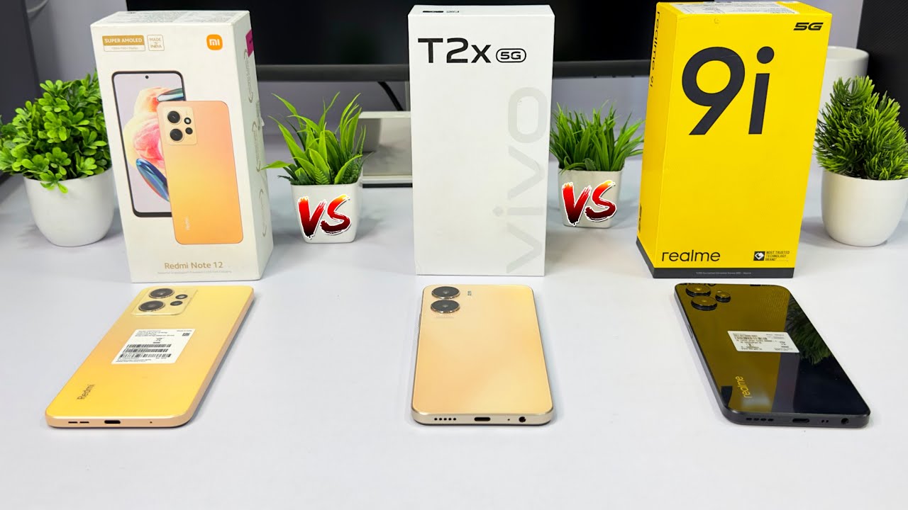 Redmi Note 12 🆚 Vivo T2x 5G 🆚 Realme 9i 5G ⚡ Unboxing | Comparsion | Camera | Details 🔥