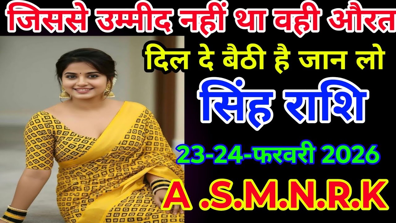 #सिंह राशि 23-24-फरवरी 2026 जिससे उम्मीद नहीं था वही औरत#astrologersinghrashifal 