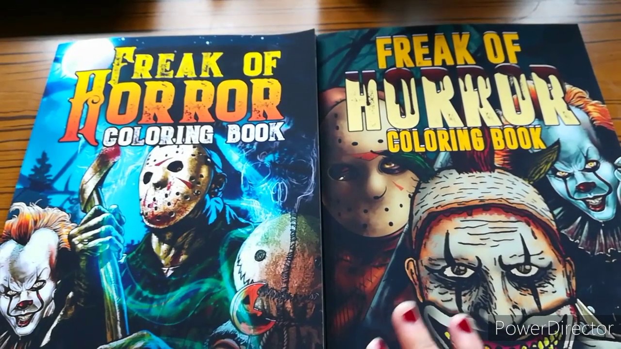 Freak Of Horror Adult Colouring Books By Darren Vorhees & Bloody Dolls, Flip Through.