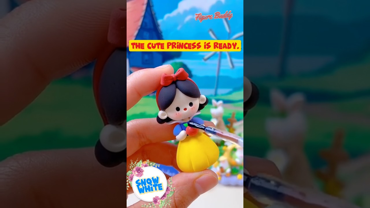 Tutorial on creating a beautiful clay sculpture of Snow White.