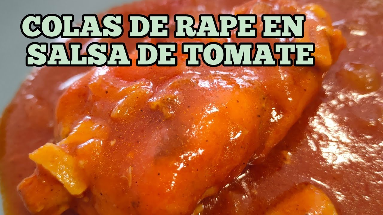 COLAS de RAPE en salsa de tomate 🍲. RECETA delicatessen, rápida y deliciosa 😋