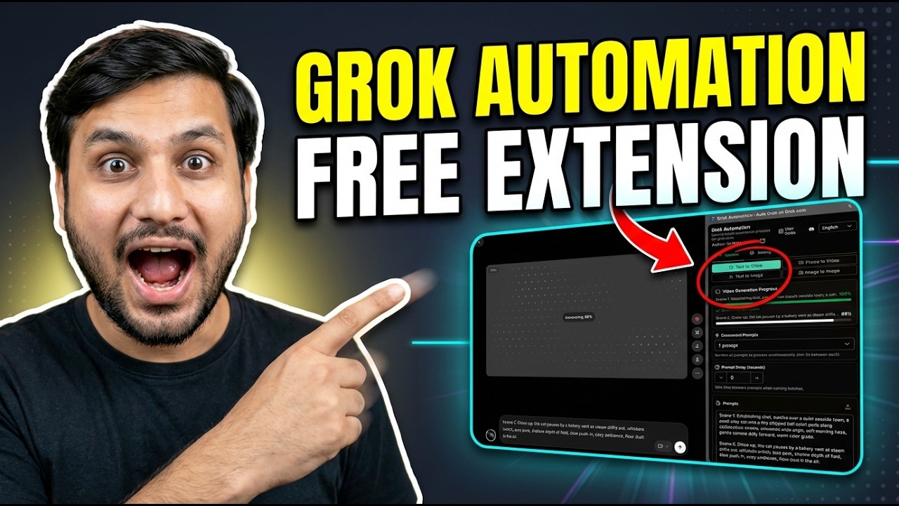 Grok Automation Extension Tutorial (FREE): Batch AI Videos on Grok