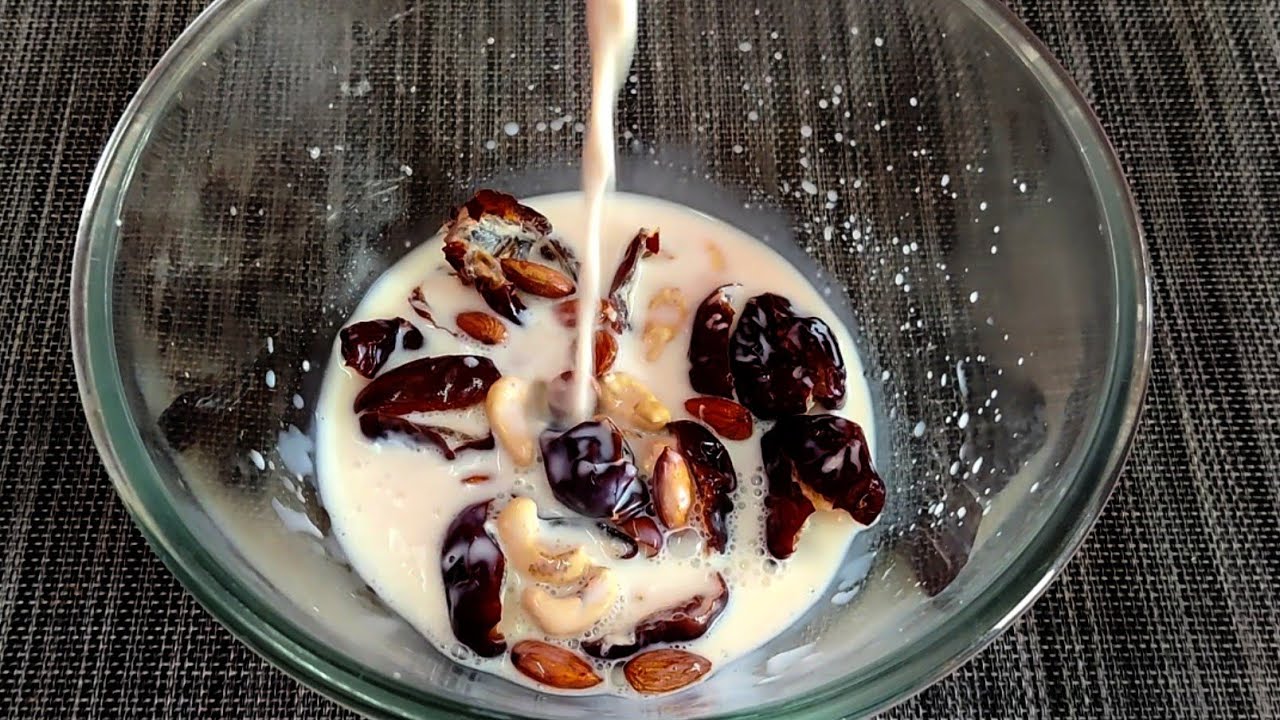 சரியா சாப்பிடாத பிள்ளைகளுக்கு வெறும் வயிற்றில்  கொடுங்க | Add milk into dates and nuts
