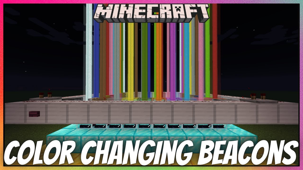 How to make a Big COLOR CHANGING BEACON  | MINECRAFT |