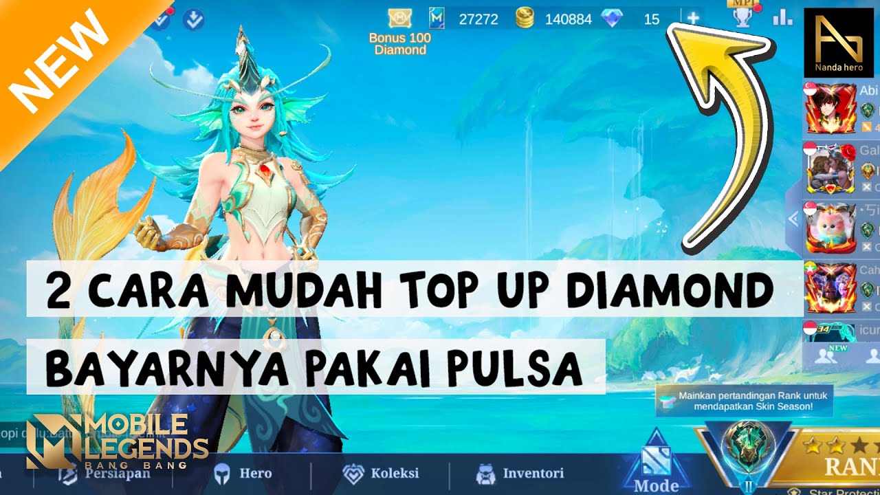 2 CARA TOP UP DI MOBILE LEGEND PAKAI PULSA | BELI DIAMOND MLBB