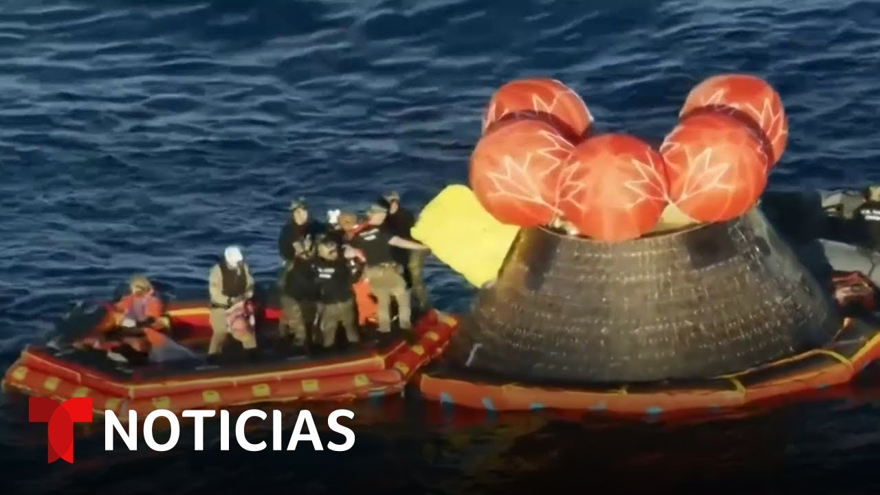Los astronautas de Artemis II salen de la nave Orion tras el amerizaje | Noticias Telemundo