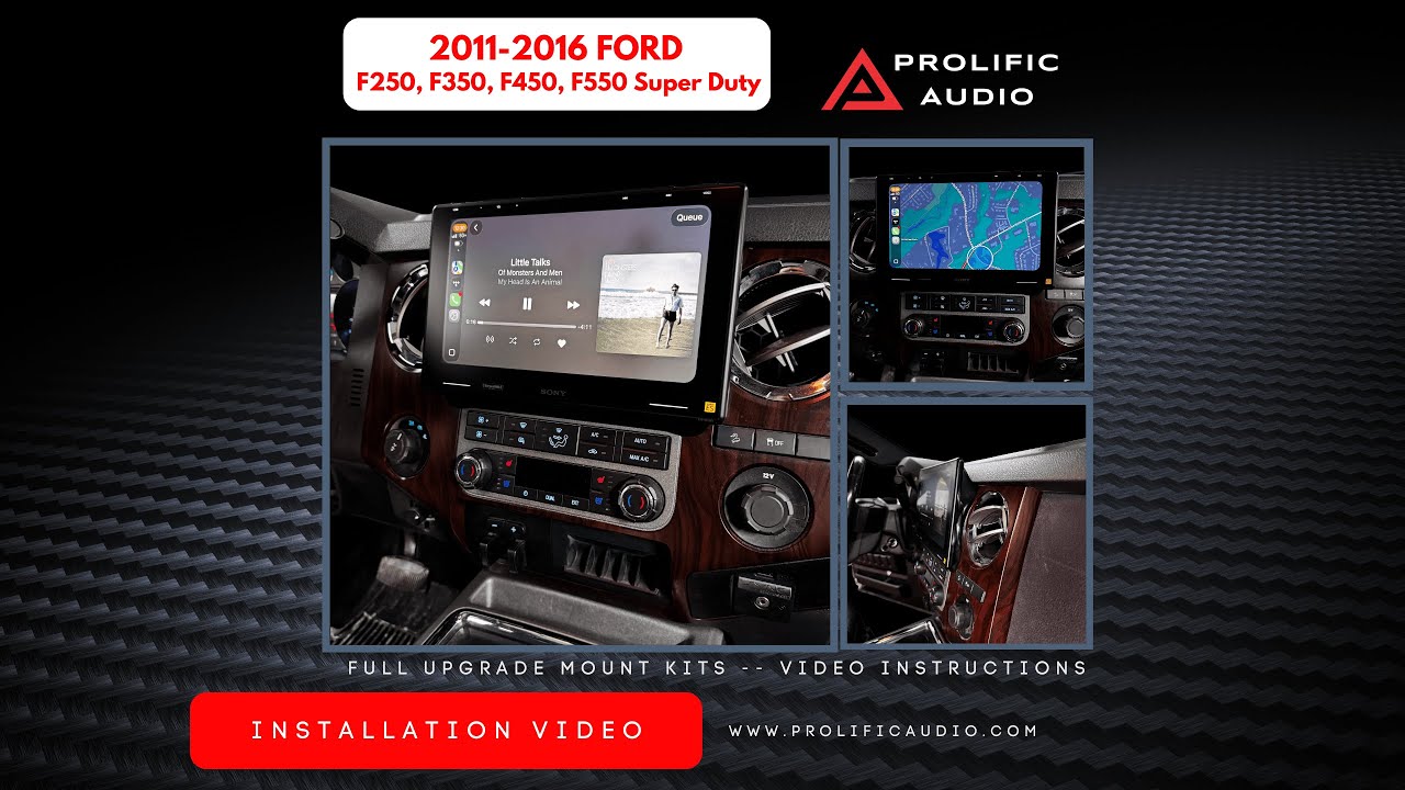 2011–2016 Ford Super Duty 250 350 450 550 Sony 10.1