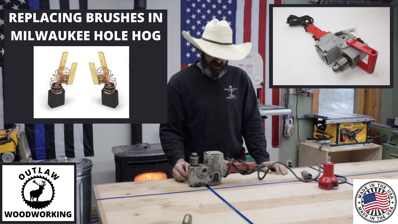 MILWAUKEE HOLE HOG REPAIR REPLACING MOTOR BRUSHES