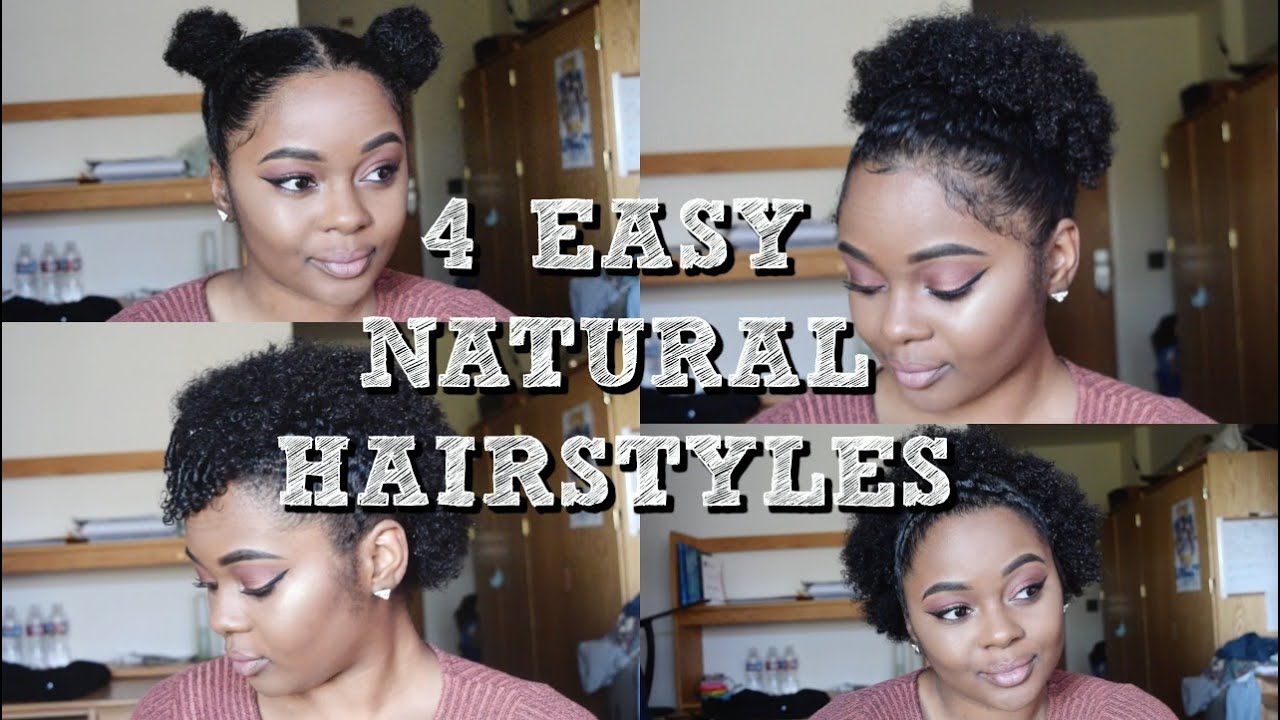 4 Easy Natural Hairstyles | TWA Style