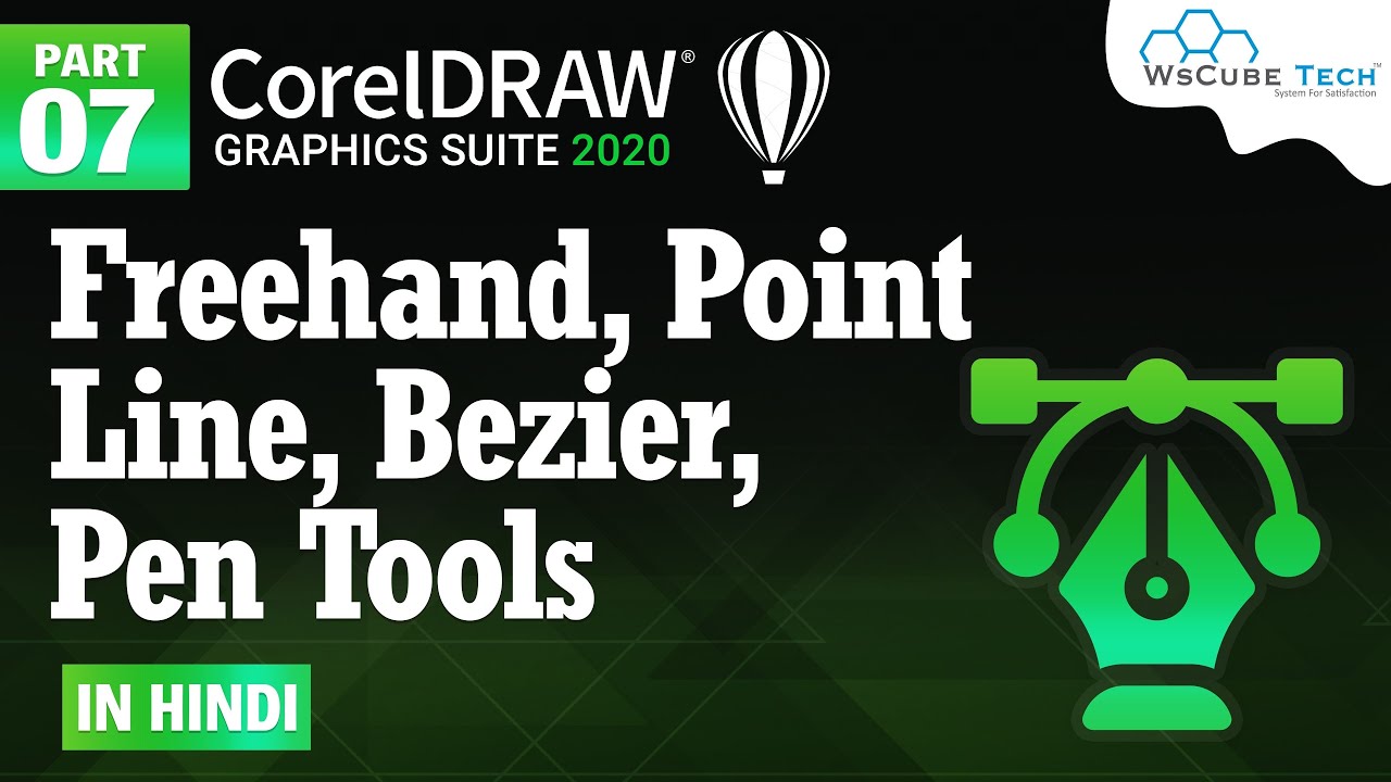Freehand, Point, Bezier, Pen Tools in CorelDraw | How to Use Tools in Corel Draw | Tools Tutorial #7