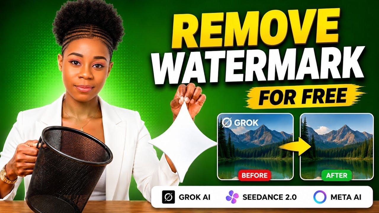 How to Remove Watermark from Any AI Image for FREE (Grok AI, Seedance 2.0 & Meta AI)