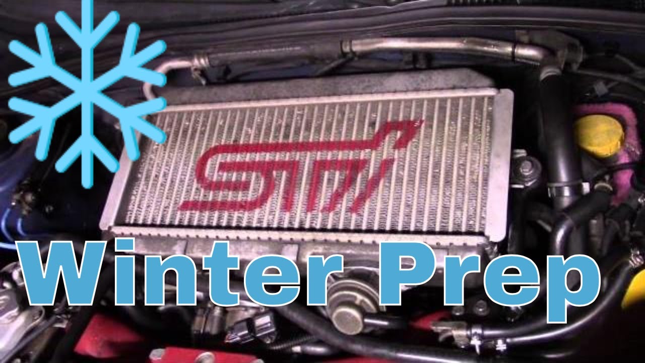 Winter Intercooler water sprayer prep Subaru Sti impreza
