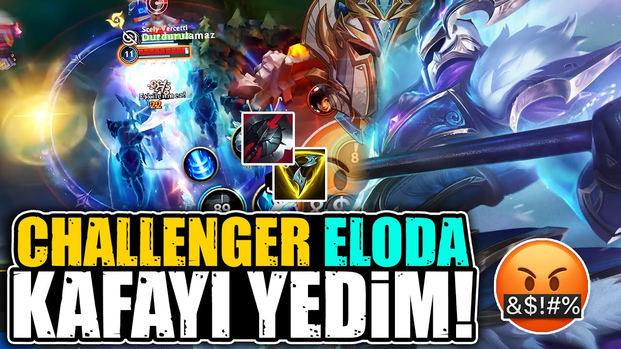 CHALLENGER ELODA ÇILDIRDIM! BUNLAR NASIL OYUNCU? - Wild Rift Hecarim