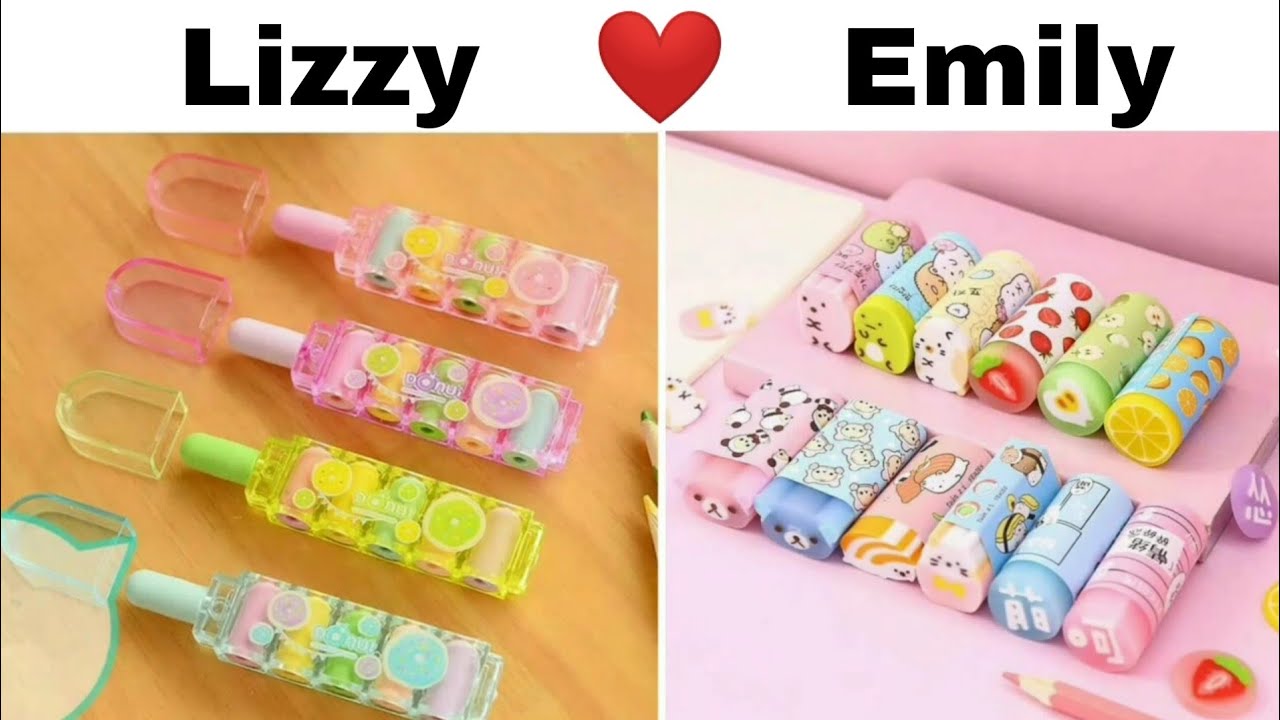 Lizzy or Emily || school supplies || back to school part 1 ||aymiza ||