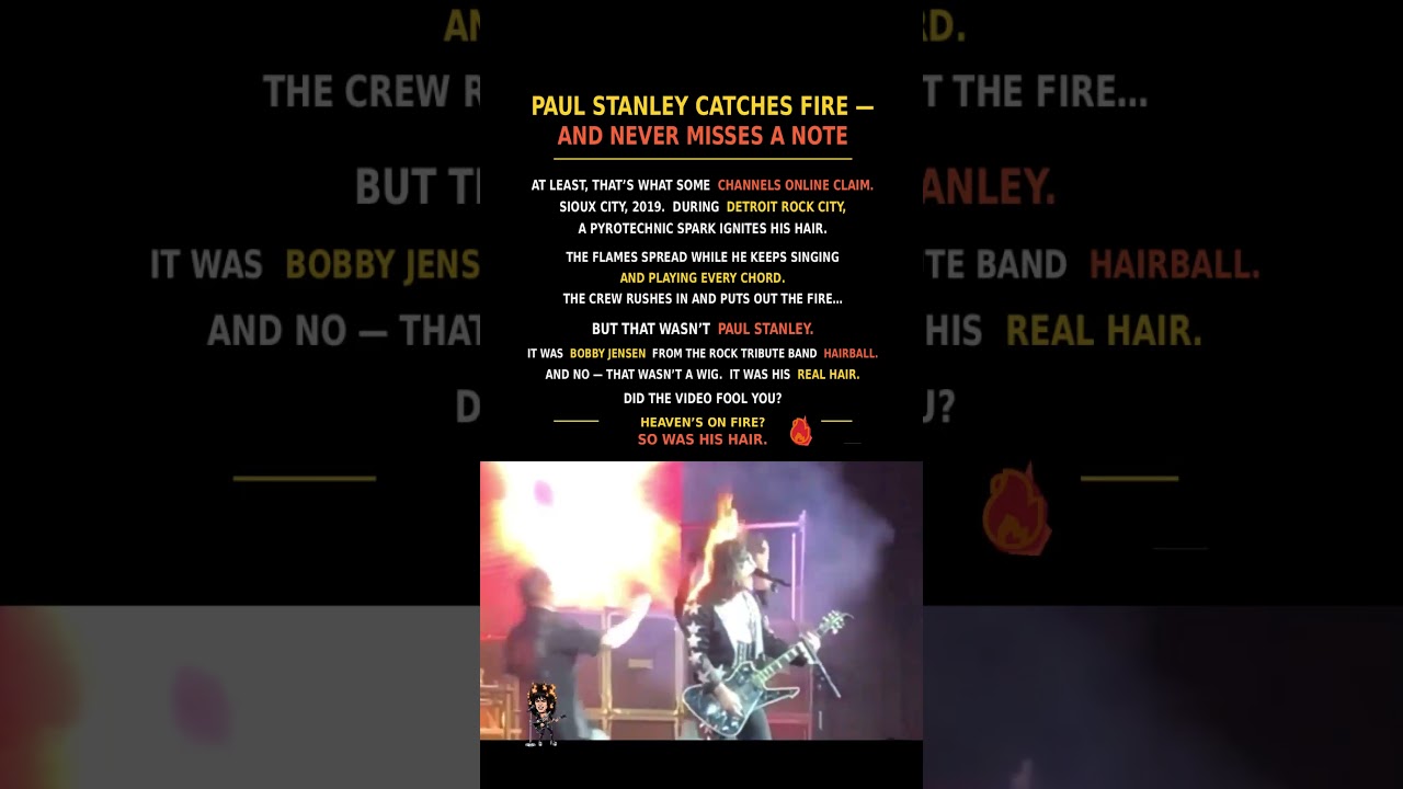 PAUL STANLEY CAUGHT FIRE ONSTAGE&hellip; OR DID HE? 🔥