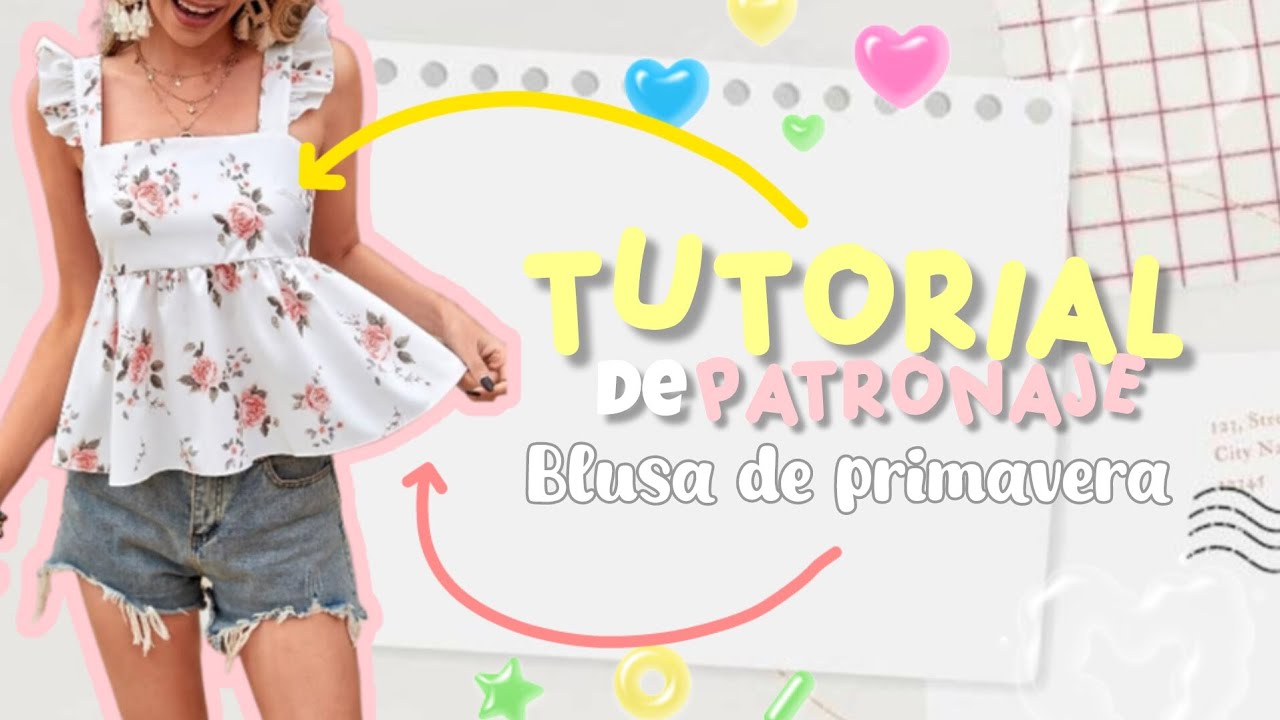 ⭐¿Cómo hacer una blusa con olanes en los tirantes? | Blusa con peplum | Blusa con olanes fruncidos