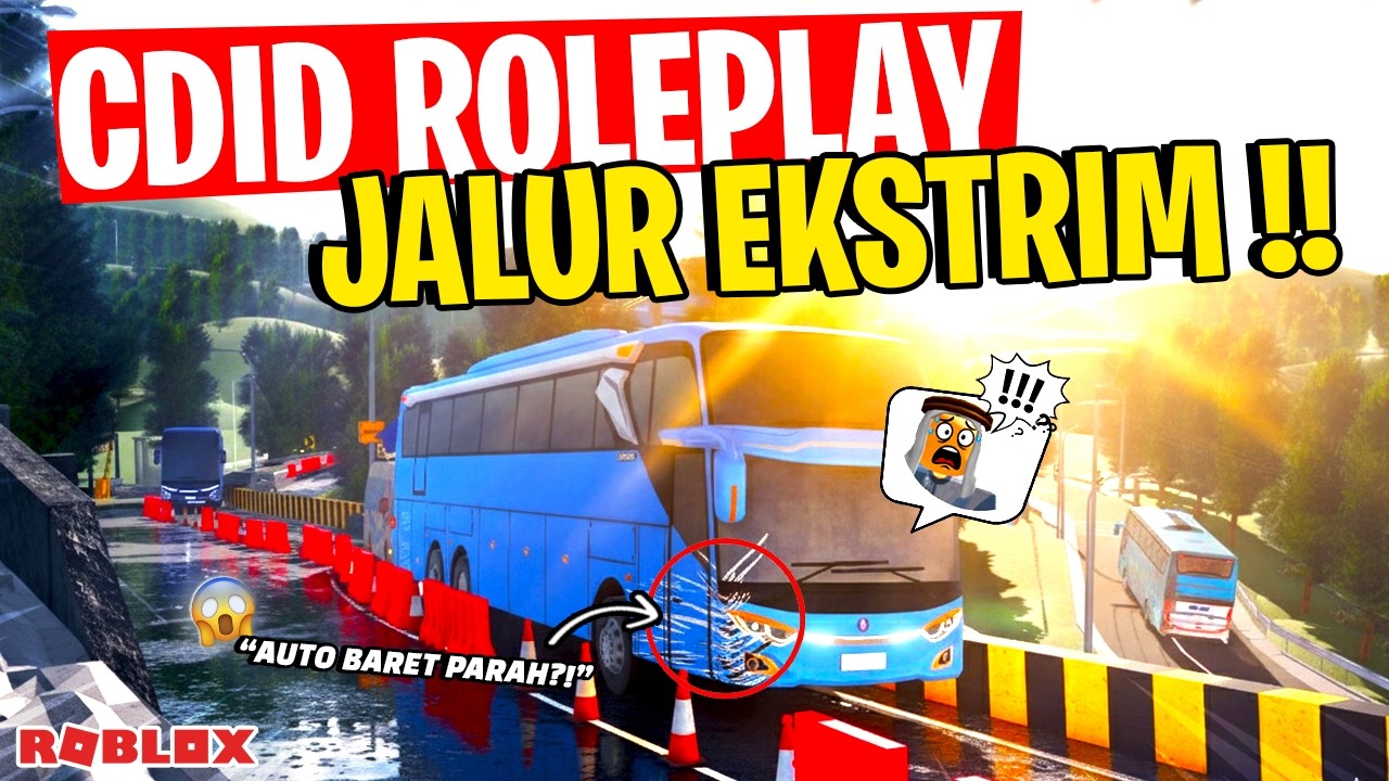HARI PERTAMA JADI SUPIR BUS, LANGSUNG DAPAT UJIAN TERBERAT DI JALUR INI! 😱!! CDID ROLEPLAY