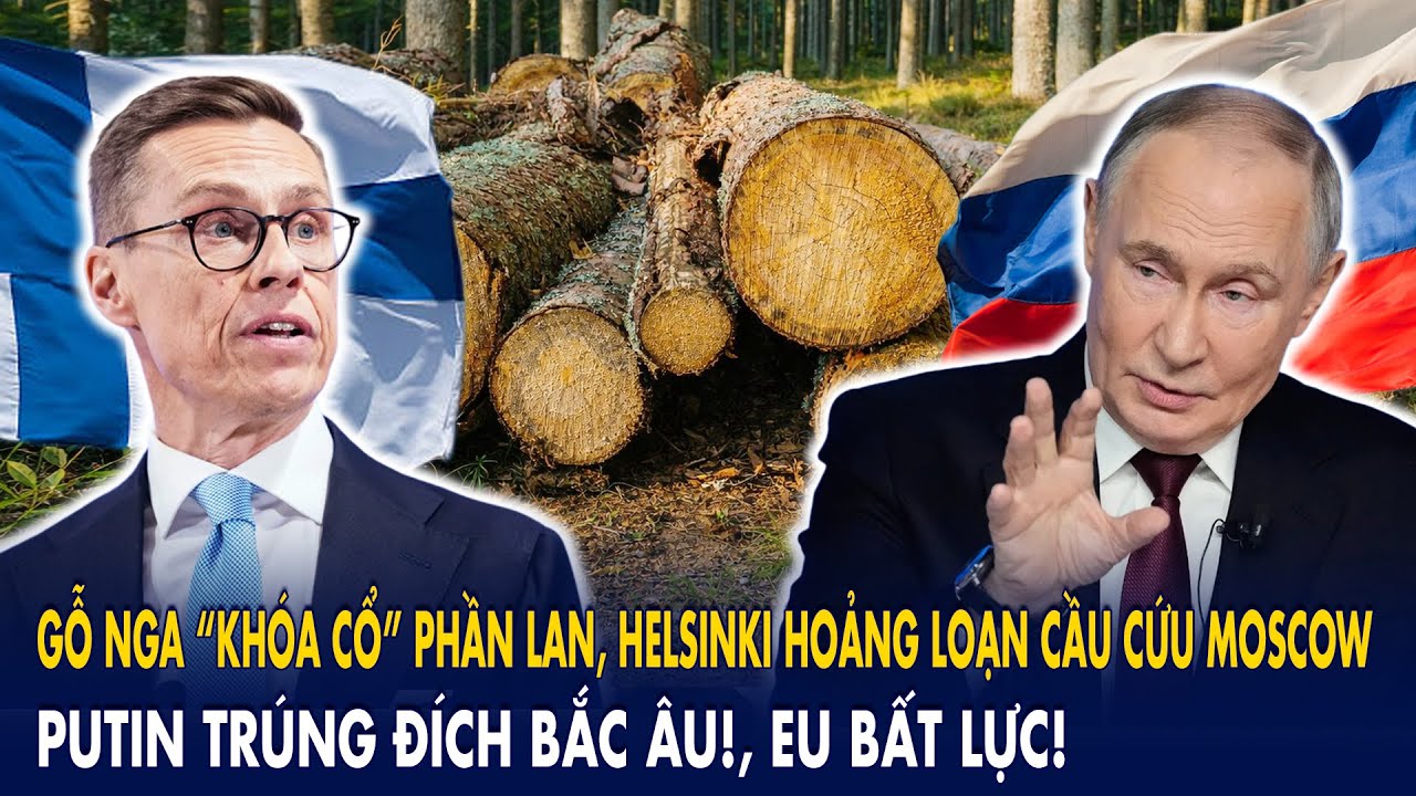 Gỗ Nga “khóa cổ” Phần Lan, Helsinki hoảng loạn cầu cứu Moscow: Putin trúng đích Bắc Âu!, EU bất lực!