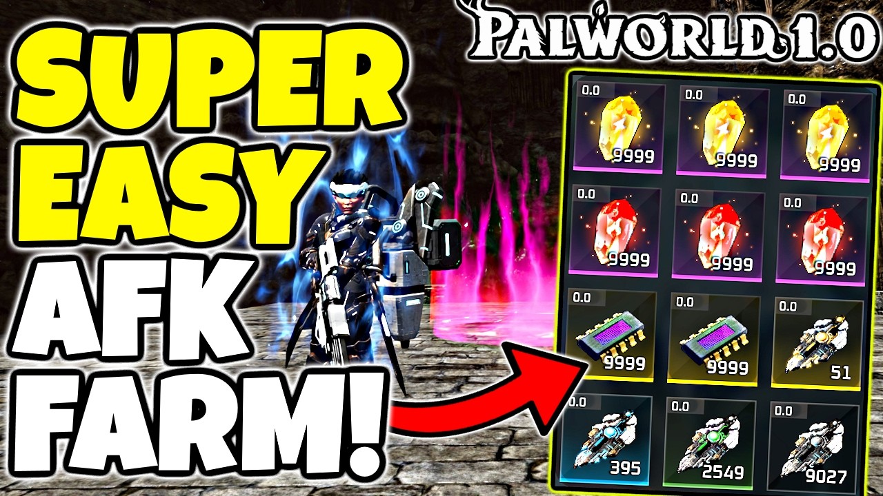 САМЫЙ ПРОСТОЙ способ фарма Святой воды и Древних реликвий в Palworld 1.0 &mdash; легкий AFK-фарм!