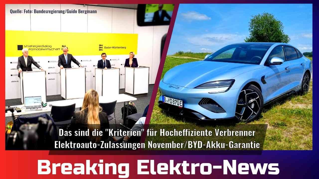 Breaking Elektro-News: Kriterien HOCHEFFIZIENTE Verbrenner!/E-Auto-Verk&auml;ufe November/Akku-Garantie