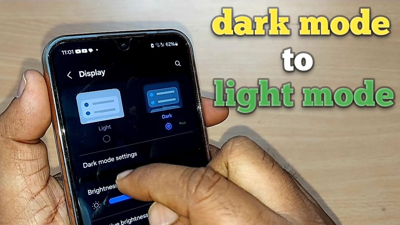 dark mode to light mode change | change of dark mode to light mode on samsung galaxy phone