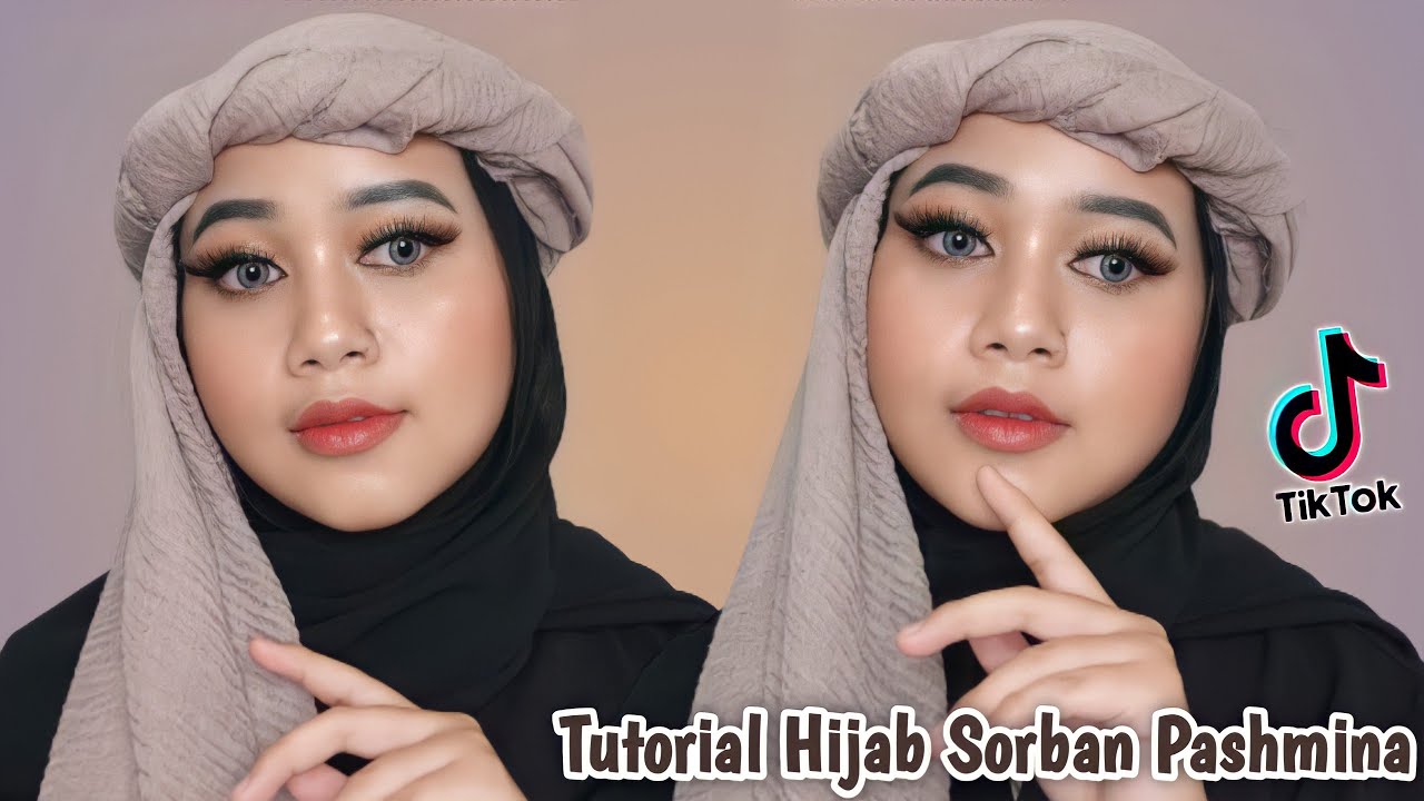TUTORIAL HIJAB SORBAN PAKAI PASHMINA DI WAJAH BULAT | Gampang Banget | Viral Tiktok || Fatma
