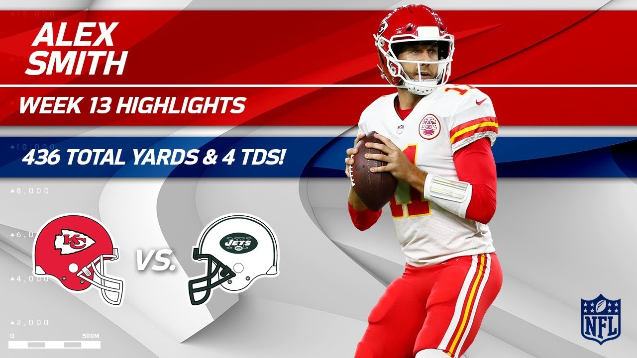 Alex Smith's Huge Game w/ 4 TDs & 436 Total Yards vs. NY! | Chiefs vs. Jets | Wk 13 Player HLs