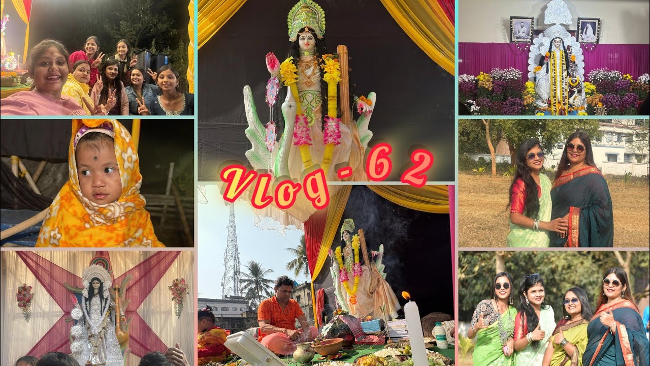 বসন্তের হাওয়ায় সরস্বতীর আশীর্বাদ স্মৃতির পাতা থেকে🌸।।শুভ বসন্ত পঞ্চমী🤍🙏🏻।। @sweetsisterlifestyle🥰🎀