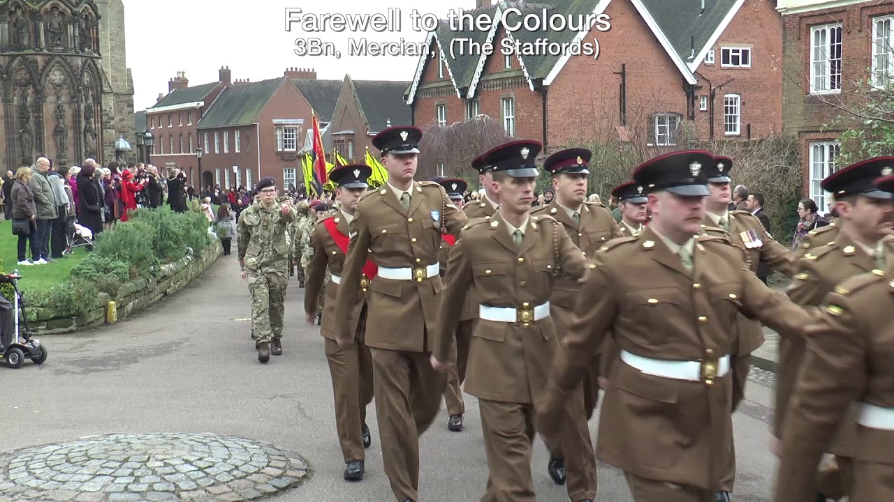 Final  March and salute of the 3Bn Mercian (the Staffords) Colours