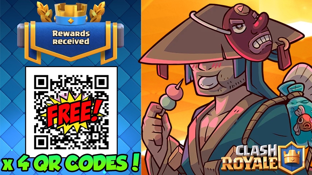 Hurry and Use the 4 New QR Codes for Secret Free Rewards in Clash Royale! Free Emotes and Chests!
