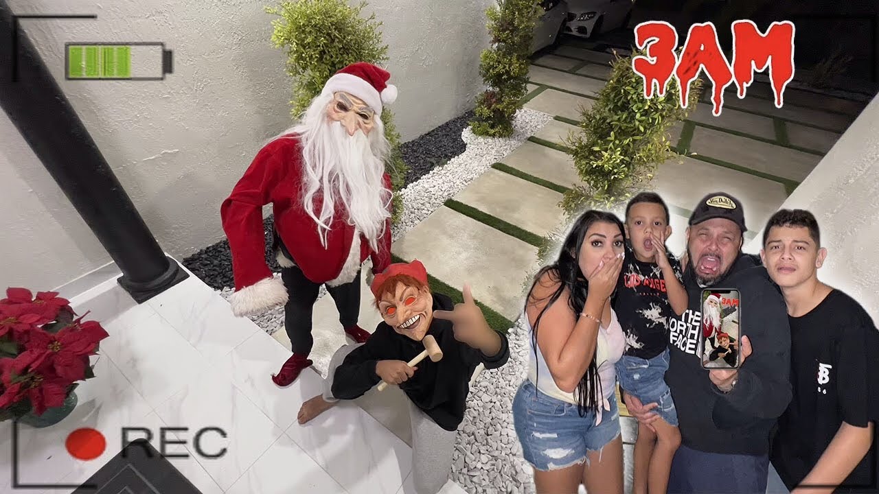 SANTA WITH  ELF CAME TO OUR HOUSE!