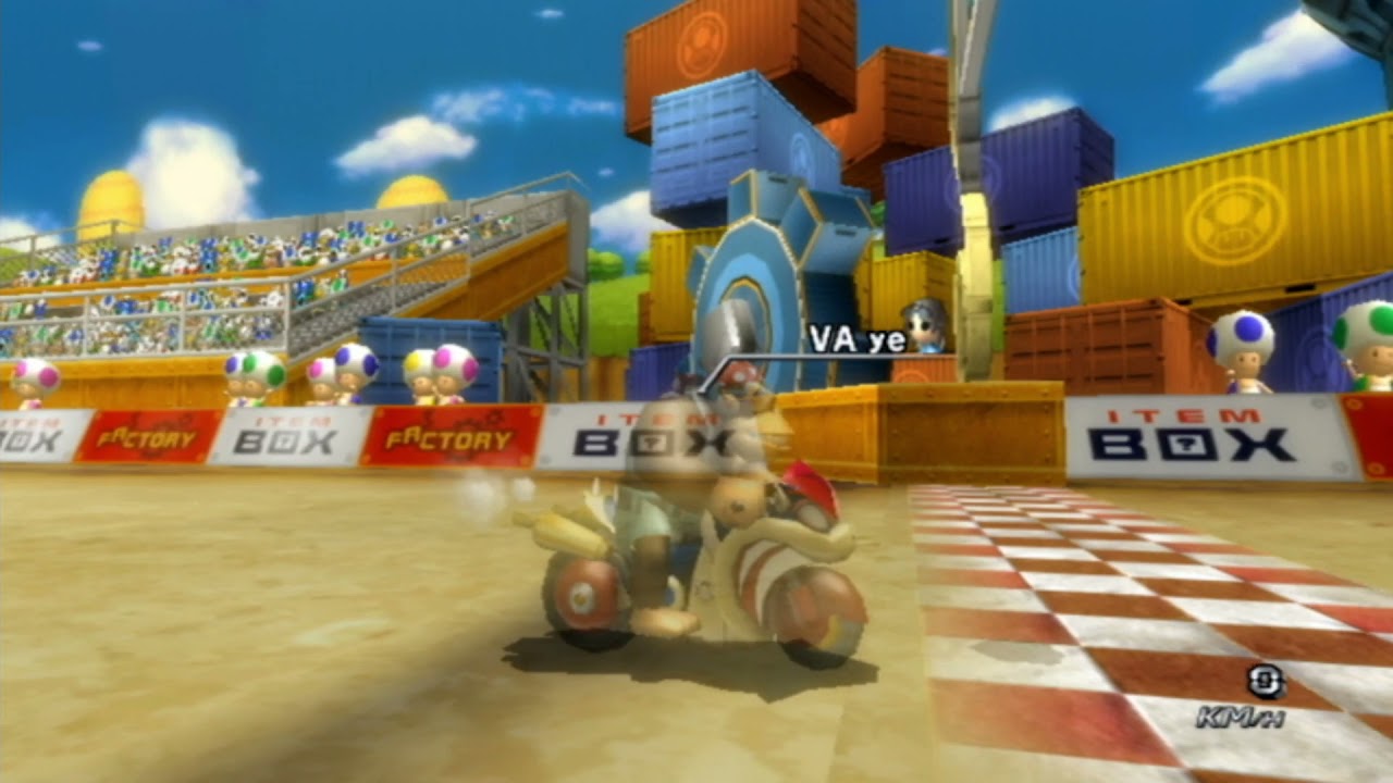 [MKW] Toad's Factory (No Shortcut) Comparison - Barney vs Fox